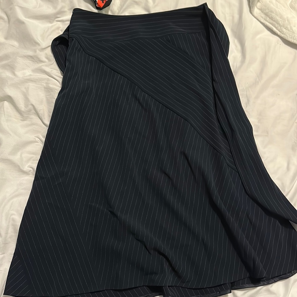 Zara blue striped skirt